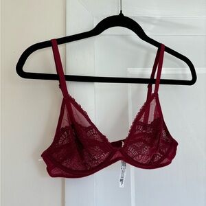 Intimately Free People Red Lace Bralette